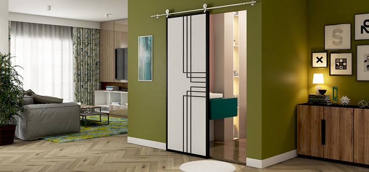 sliding bathroom door installation in San Ramon